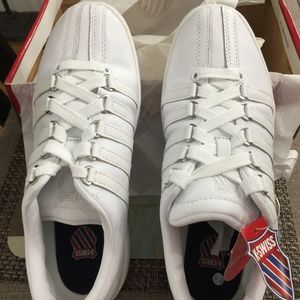 K SWISS, Size:9, White, Brand New in box w/Tags